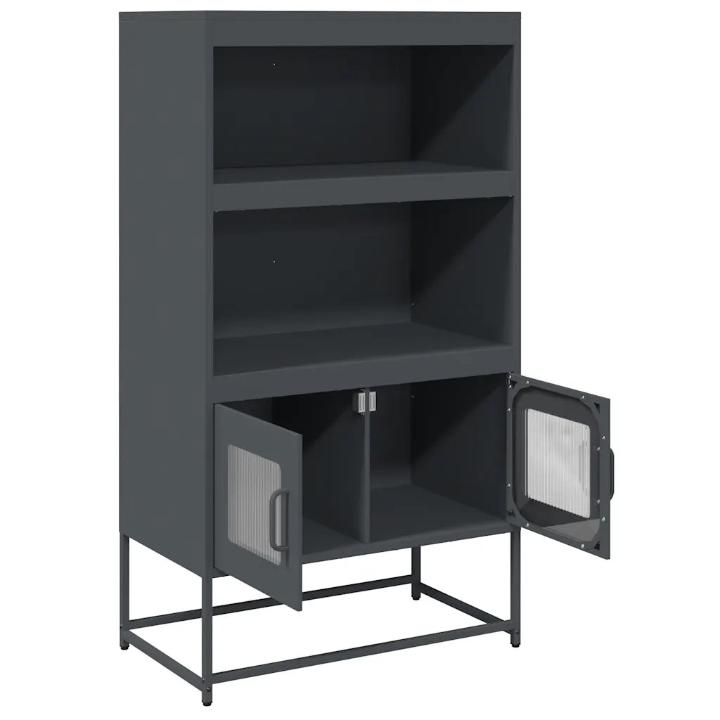 Credenza Antracite 68x39x123 cm Acciaio 853370