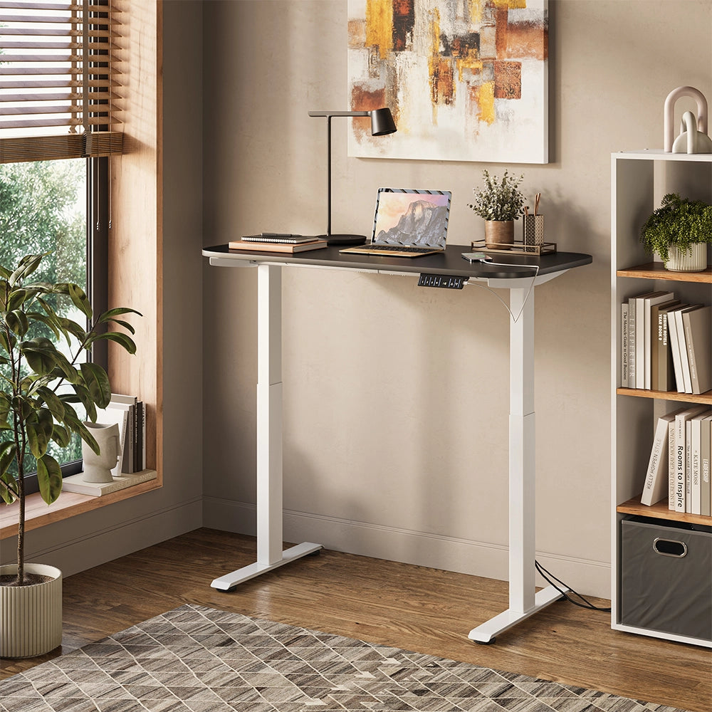 Vicco Scrivania Bianco/antracite 120 x 60 cm 2 motori