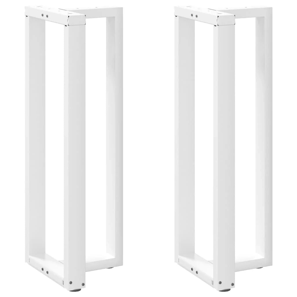 Set di 2 gambe per tavolo da bar a forma di T moderne e funzionali 40 x 35 x 110 cm acciaio bianco 02_0057358