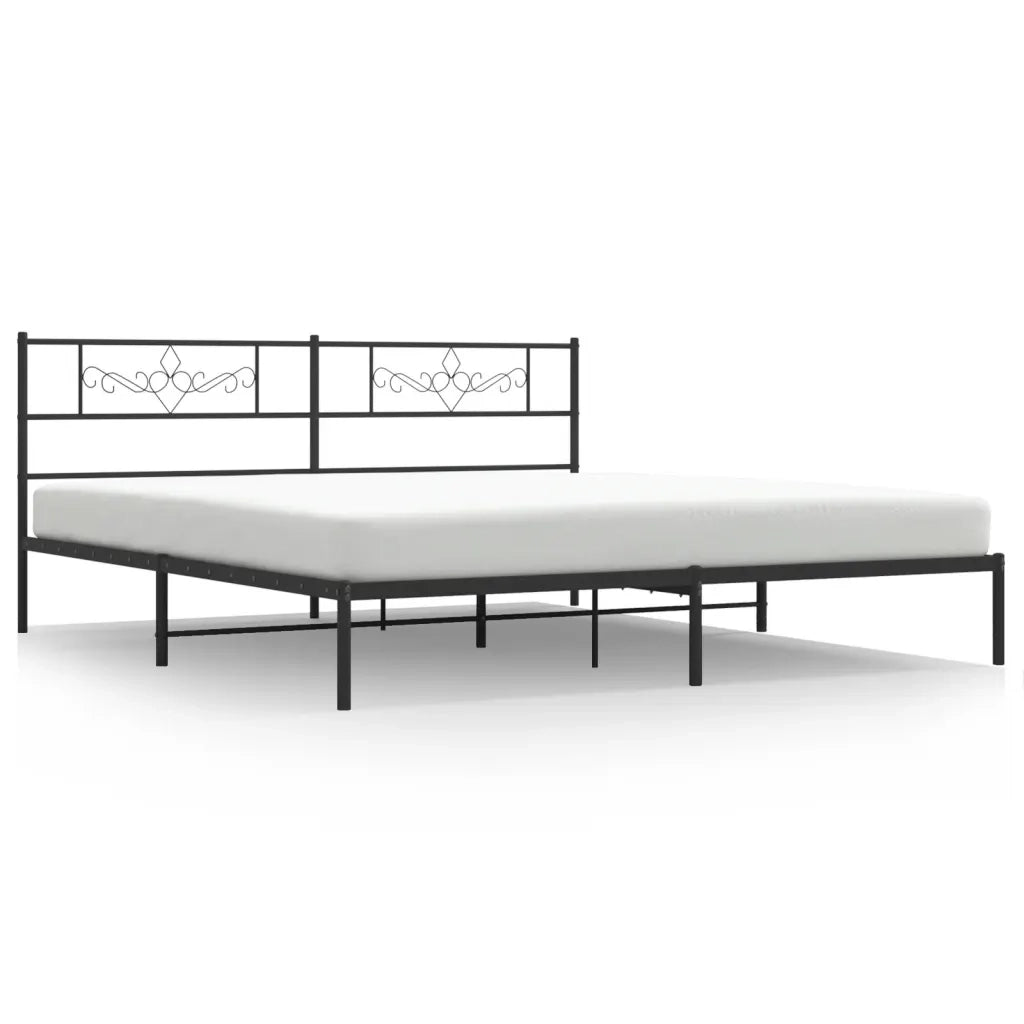 Giroletto con Testiera in Metallo Nero 180x200 cmcod mxl 129790