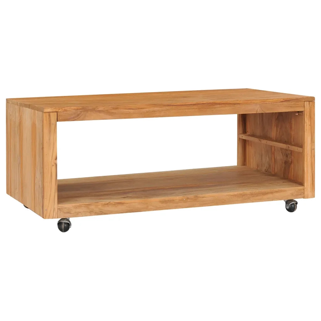 Tavolino da CaffÃ¨ 110x60x40 cm in Legno Massello di Teak cod mxl 18032
