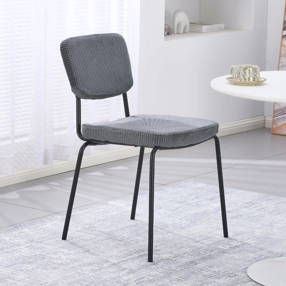 Set 4 Sedie imbottite Juno grigio scuro 44x55x83H – Il comfort in stile industriale