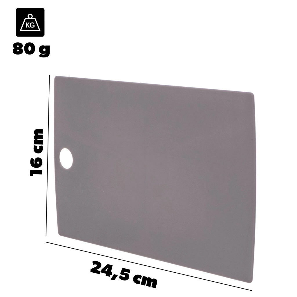Tagliere da cucina sottile in plastica rigida KADAX, grigio, 24,5x16 cm