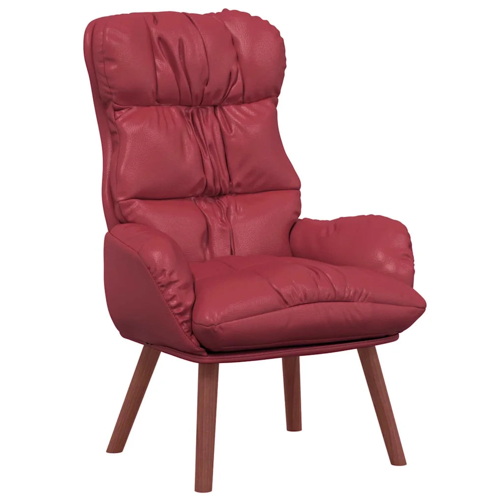 Divano Sedia-Poltrona Rosso Vino 69 x 74 x 93 cm Pelle Artificiale