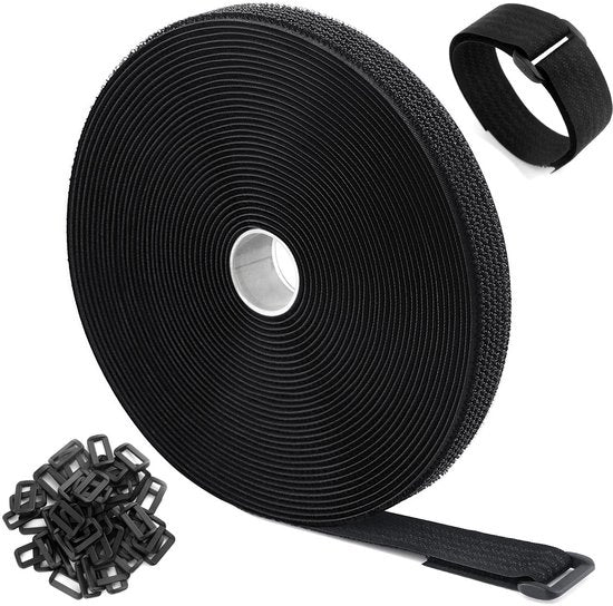 Nastro adesivo 10 m x 2,5 cm - Nastro adesivo autoadesivo - Nastro adesivo per cavi - Nastro adesivo ricucibile - Nastro adesivo con fermaglio - Lunghezza di taglio libera - Nastro adesivo a molla