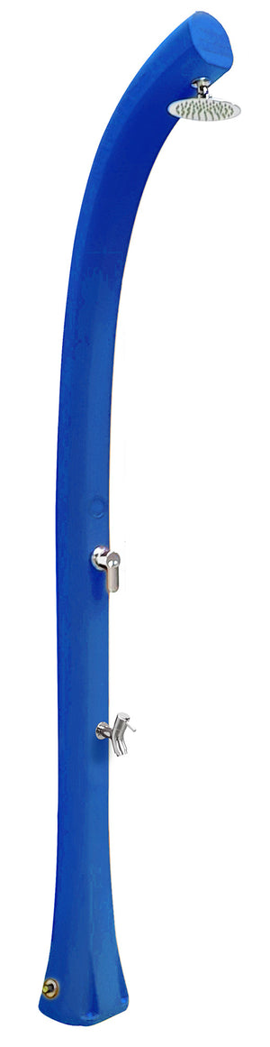 Doccia Solare da Esterno Giardino 26L Miscelatore e Lavapiedi Arkema New Happy Blu