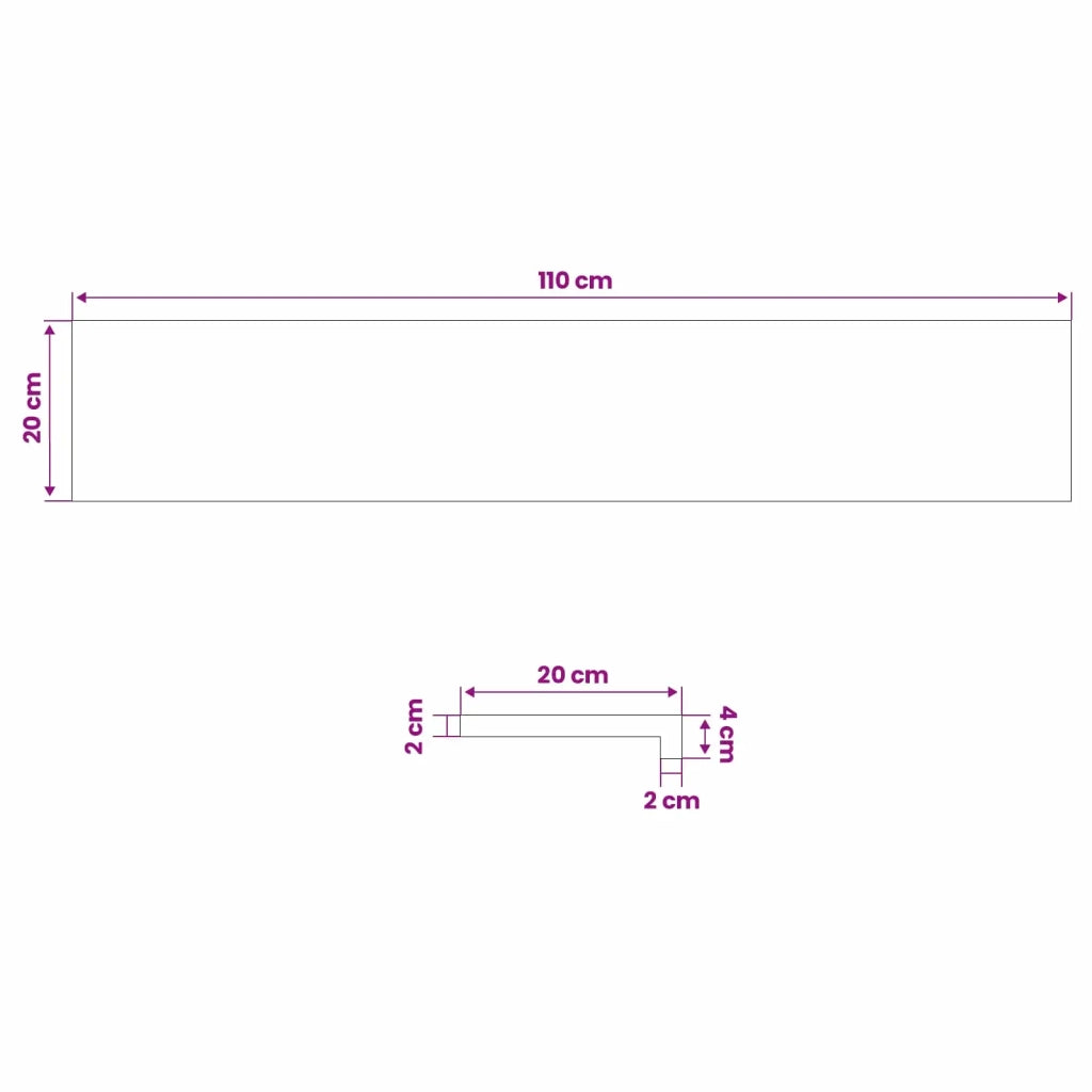 Soglie per finestre 2 pz Marrone 110 x 20 x 2 cm 42048259