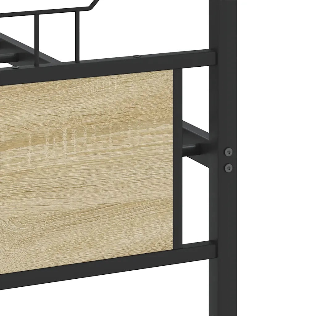 Giroletto senza Materaso in Metallo Rovere Sonoma 180x200 cm 3325098