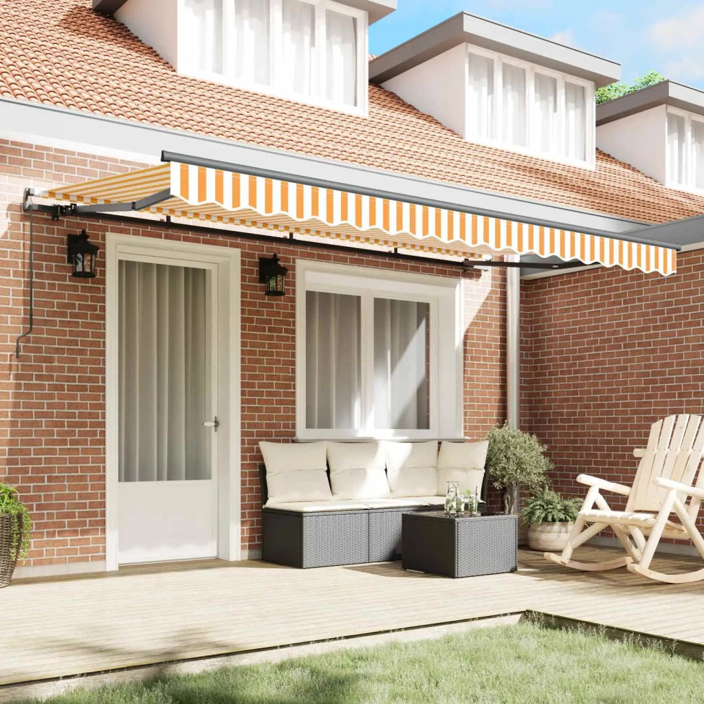 Tenda da Sole | Tenda Retrattile Giallo 350 x 200 cm Tessuto