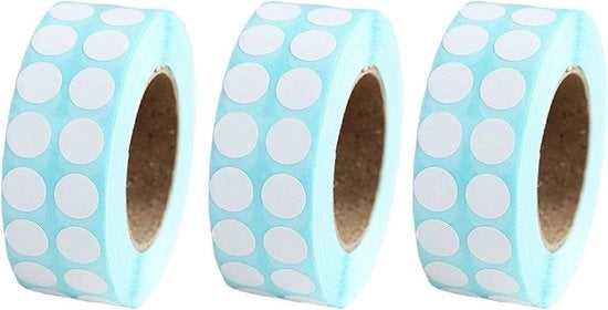 Etichette autoadesive a forma di cerchio, 3 rotoli, per materiali da pittura etichette vuote