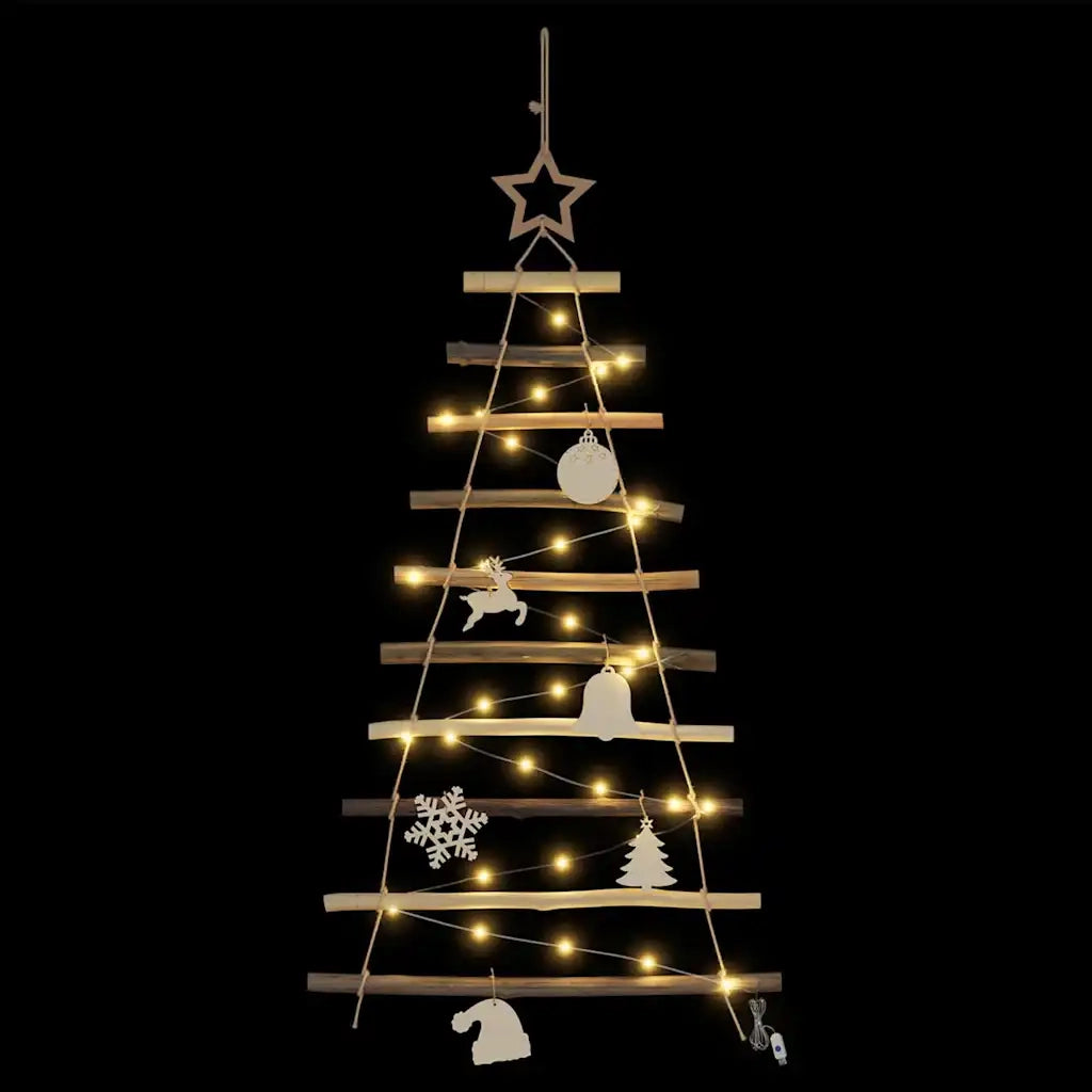Albero di Natale Naturale 90 cm legno massiccio di frassino 42020258