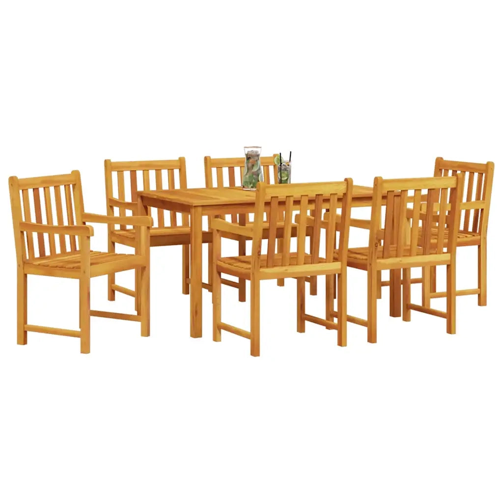 Set da Pranzo per Giardino 7 pcs Marrone