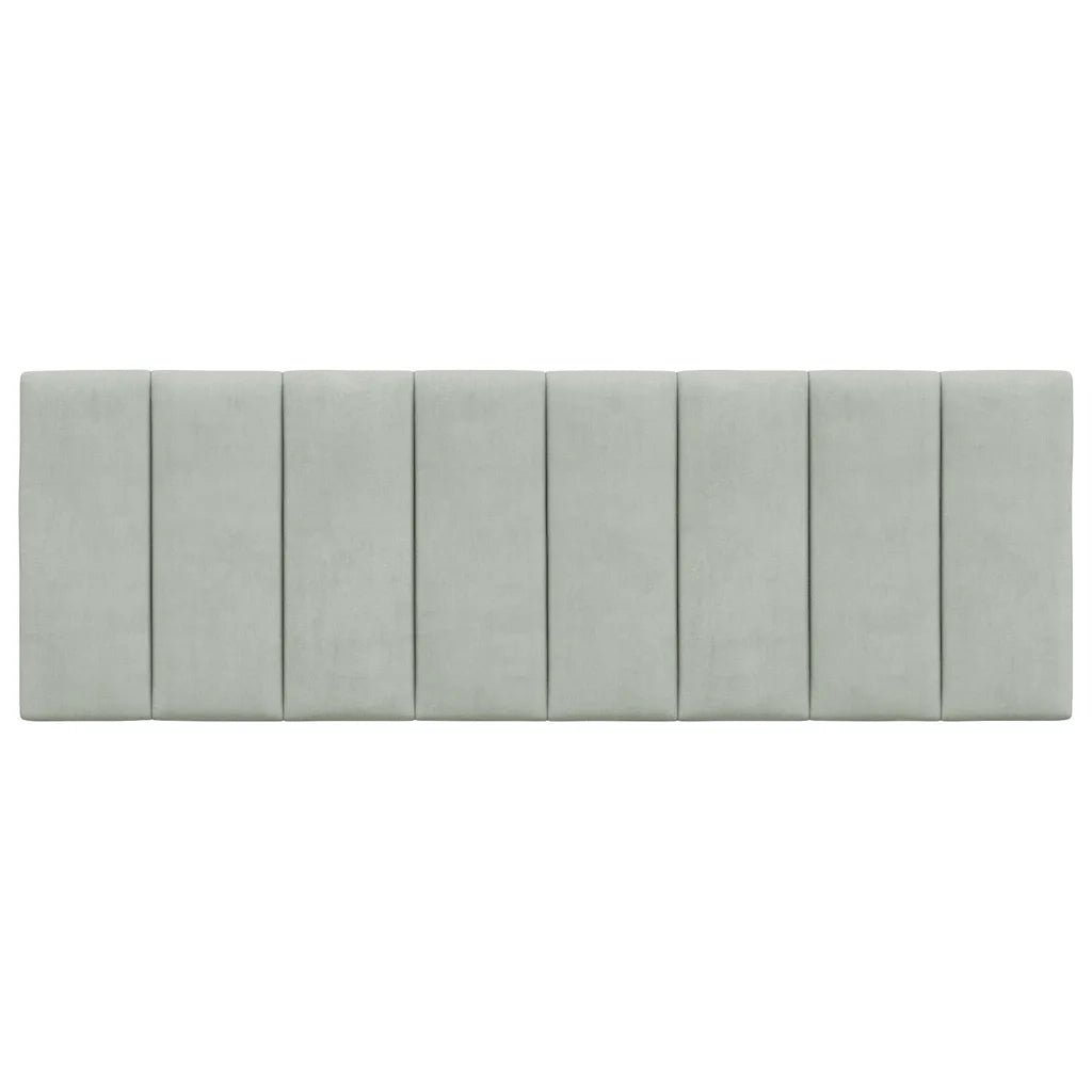 Cuscino Testiera Hanko Grigio Chiaro 140 cm in Velluto CFW5125109