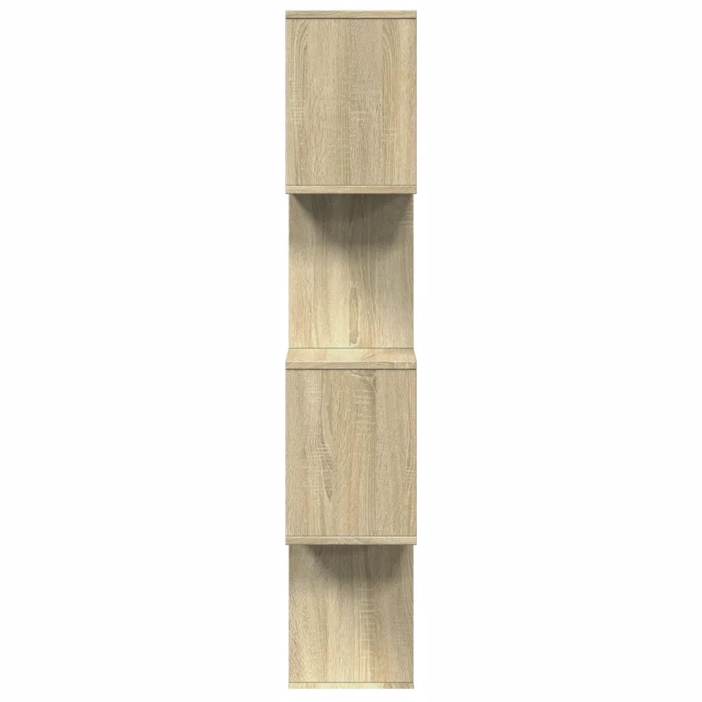 Libreria Divisorio 4 Ripiani Sonoma 70x24x129 cm in Truciolato 858104