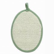 Trade Shop - Spugna Per Doccia Bagno Esfoliante Cura Di Pelle Corpo 13x18cm Verde Ovale 79644 -