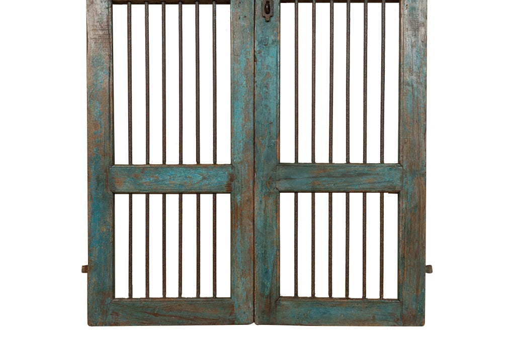 Biscottini Porta portone in legno massello e ferro da interno o da esterno vecchia e antica medievale scorrevole