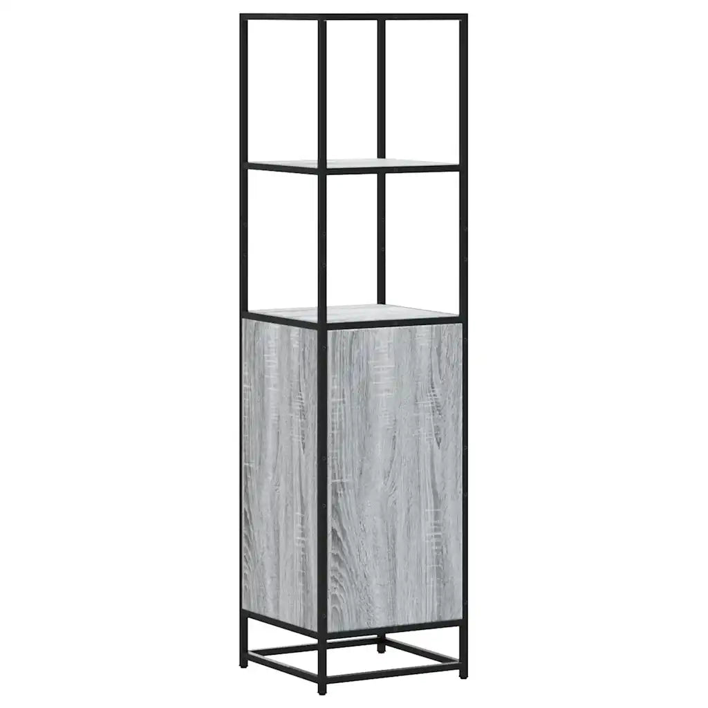 Credenza-Buffet-Armadio da cucina Grigio Sonoma 35,5x35x139 cm Legno Multistrato Metallo 245798