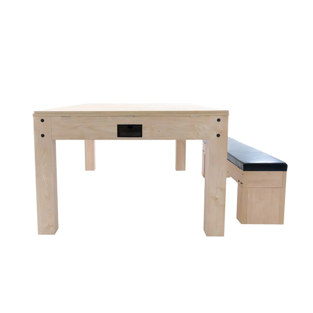 Tavolo Multigioco 7-in-1 213 cm (7ft) Beige con Panca Contenitore