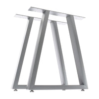 Set 2 gambe per tavolo a trapezio 60x72 cm base tavolo stile industriale grigio