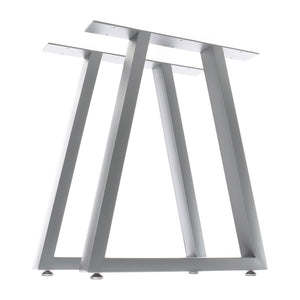 Set 2 gambe per tavolo a trapezio 60x72 cm base tavolo stile industriale grigio