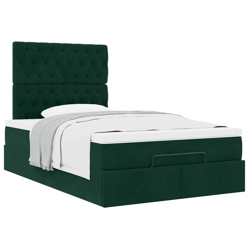 Struttura Letto Pouf con Materassi 120x200 cm Velluto 3313538