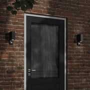 vidaXL Applique con Sensore Nera in Alluminio Pressofuso
