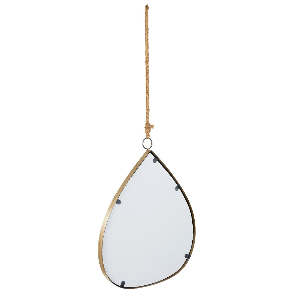 Specchio da parete in metallo dorato 34x3x41,5h