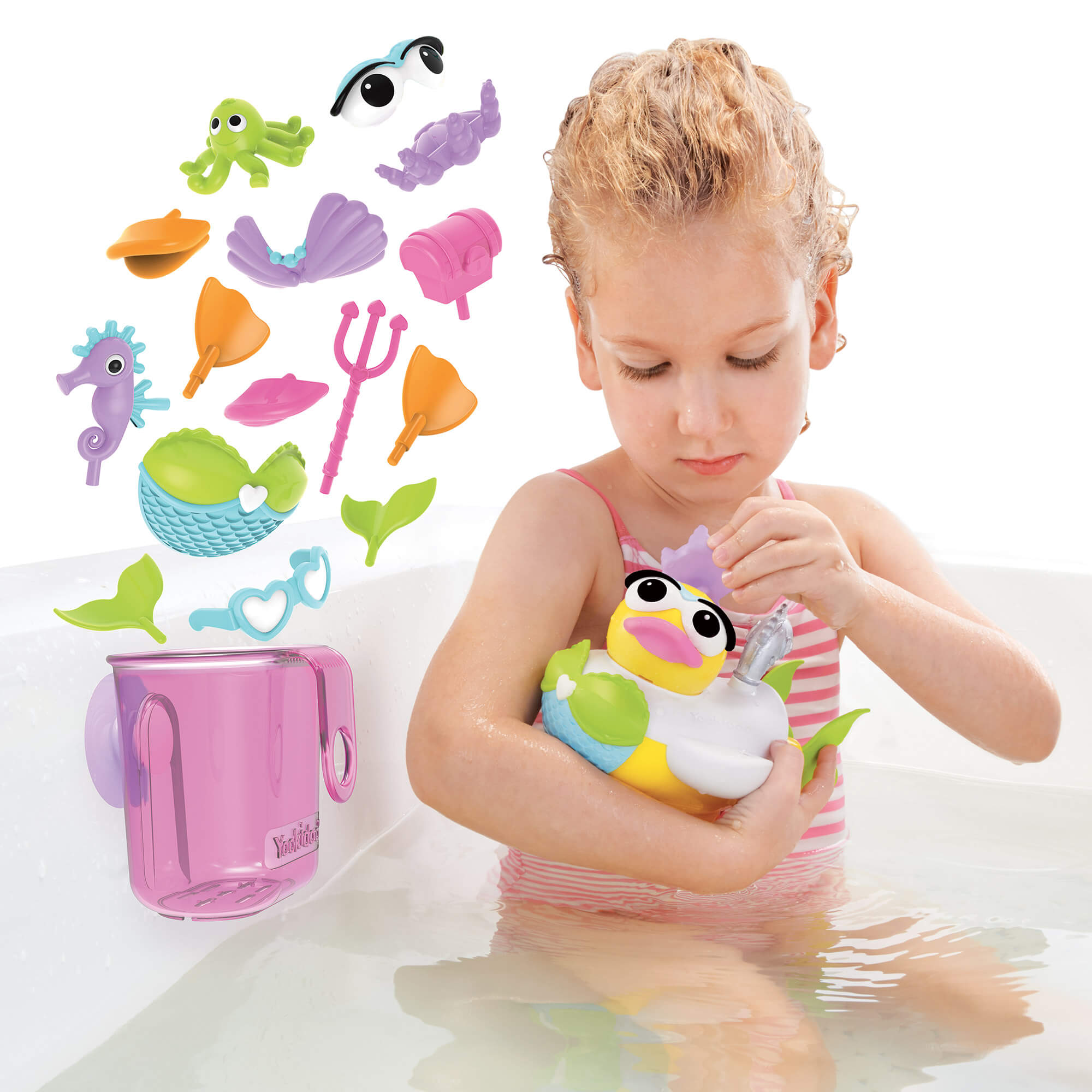 Anatra per Bagnetto con Accessori Yookidoo Jet Duck Create a Mermaid 40171