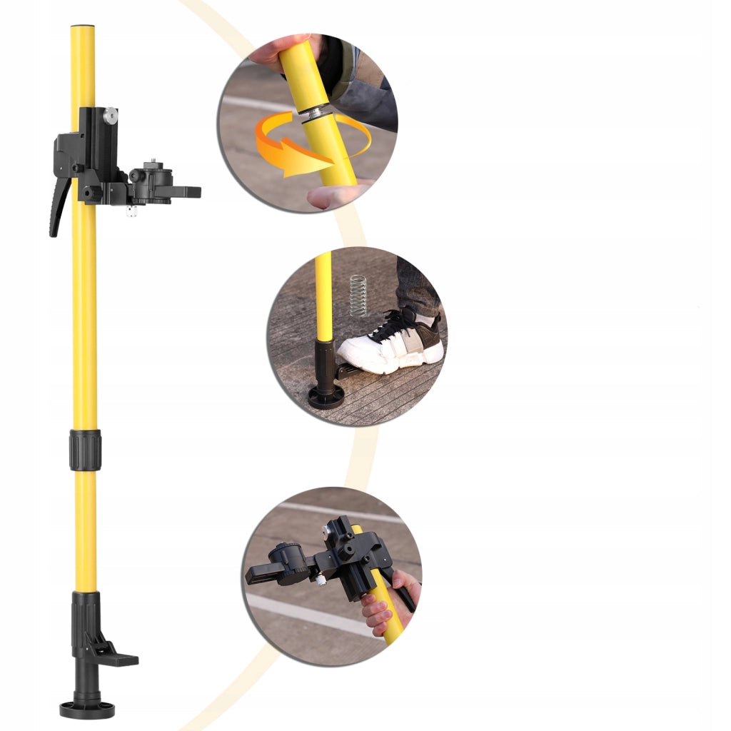 Asta e Stativo per Livella Laser Rosfix – Altezza Regolabile 420cm + 43-120cm | Adattatori 5/8” e 1/4”