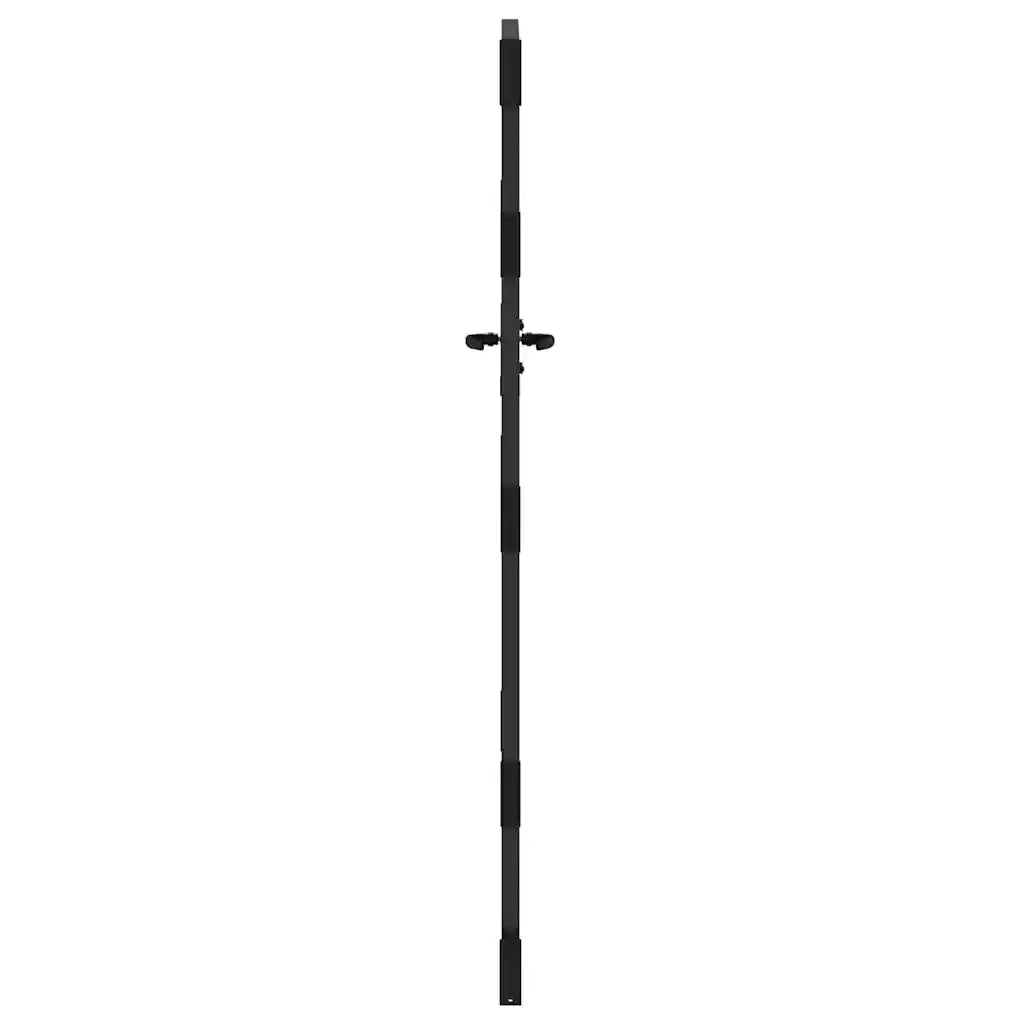 Cancello da giardino con blocco Nero 85 x 125 cm 42015880