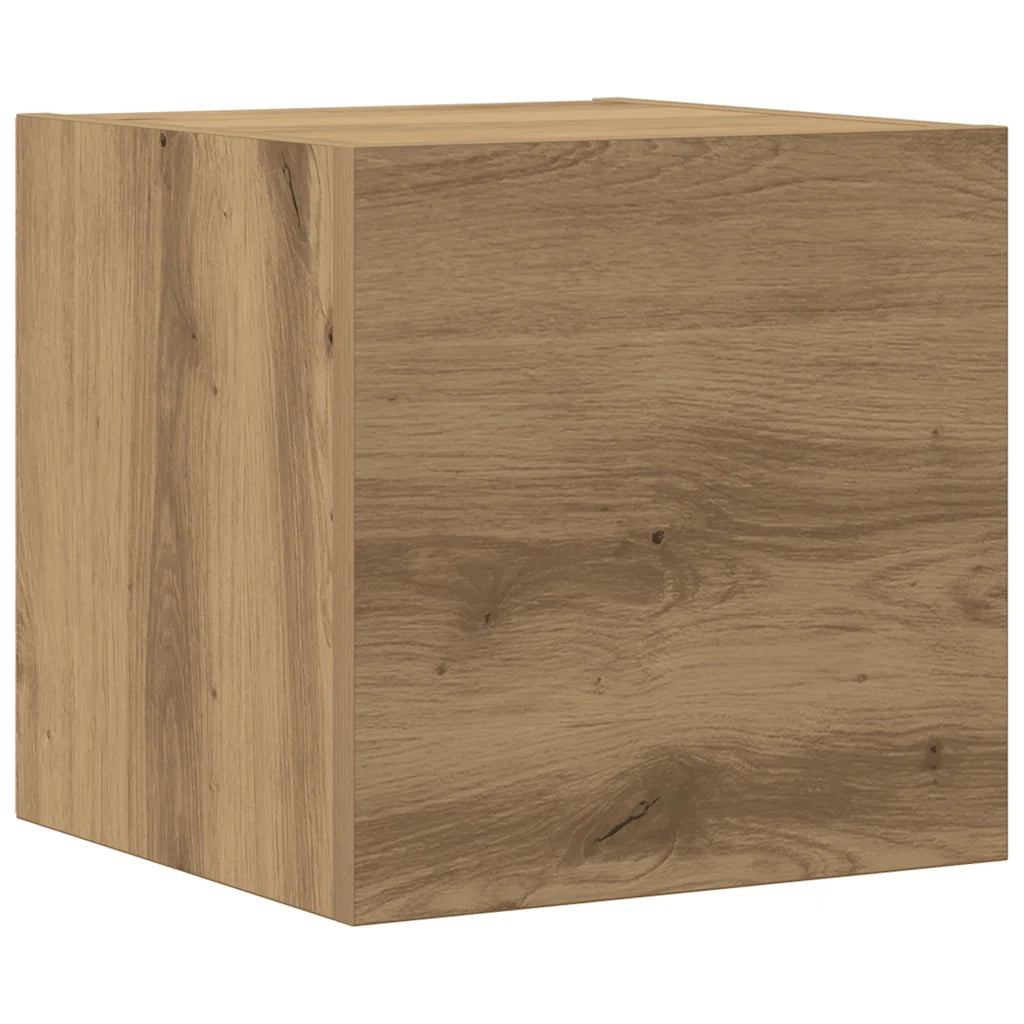Set Mobile TV 8 pz Montato a Parete Rovere in Legno Multistrato 3328952
