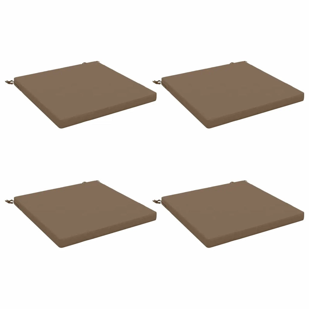 Cuscini per Sedia in 4 Pezzi SOEST 4 pz 100% Poliestere Tortora 944996
