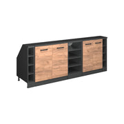Set di mobili sottotetto Rion Rovere dorato/Antracite 210 cm Set di 5 carcasse armadio profondità 60 cm Vicco
