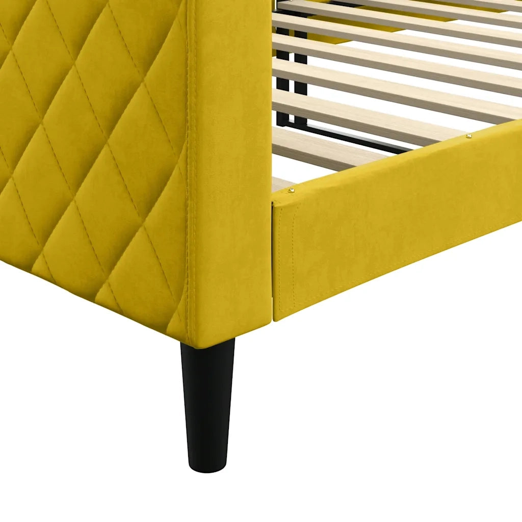 Letto da Giorno Giallo 90x200 cm in Velluto 354249