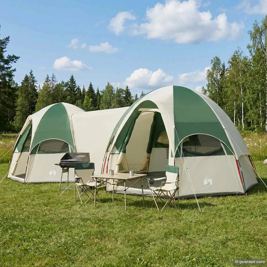 Tenda familiare con telo da pioggia resistente all'acqua Verde 42042242