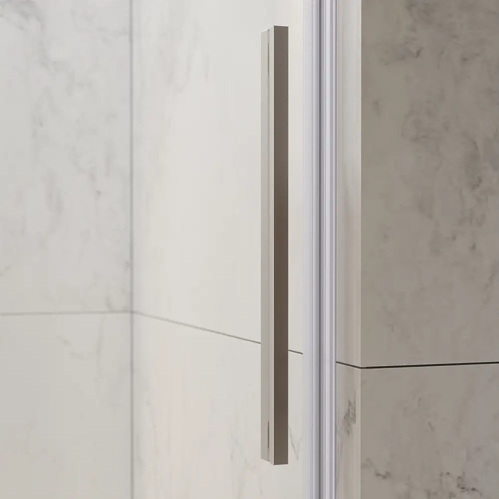 Porta doccia 130cm apertura scorrevole profili cromo vetro 8mm h195 | Creta