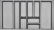 Organizzatore di carrello - Scatole di stoccaggio in plastica - Larghezza: 809 ± 1 mm (90 cm di corpo) - Argento grigio