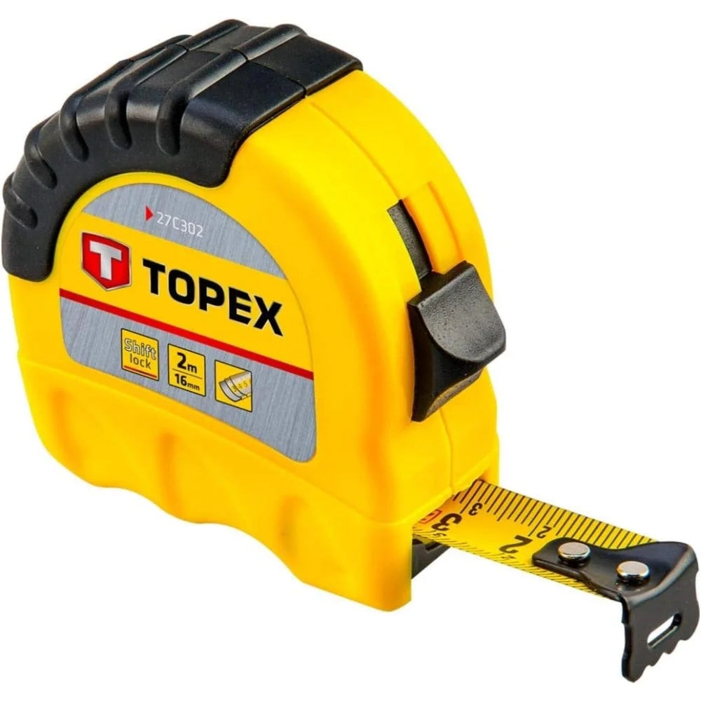 Topex 27c302 flessometro acciaio io, 2 m x 16 mm ds