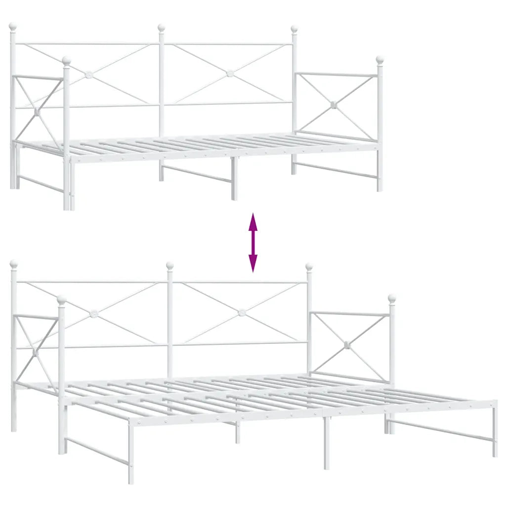 vidaXL Divano Letto Estraibile senza Materasso 100x190 cm in Acciaio