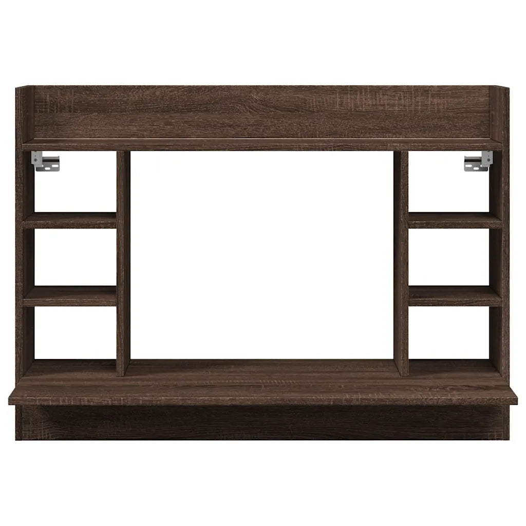 Scrivania a Parete Rovere Marrone 105x48x75cm Legno Multistrato 847974