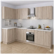 Pensile Cucina  in Legno Nobilitato Olmo Mobile Alto con 1 Anta, Pensile Componibile Moderno Made in Italy (H48XL45XP33cm)