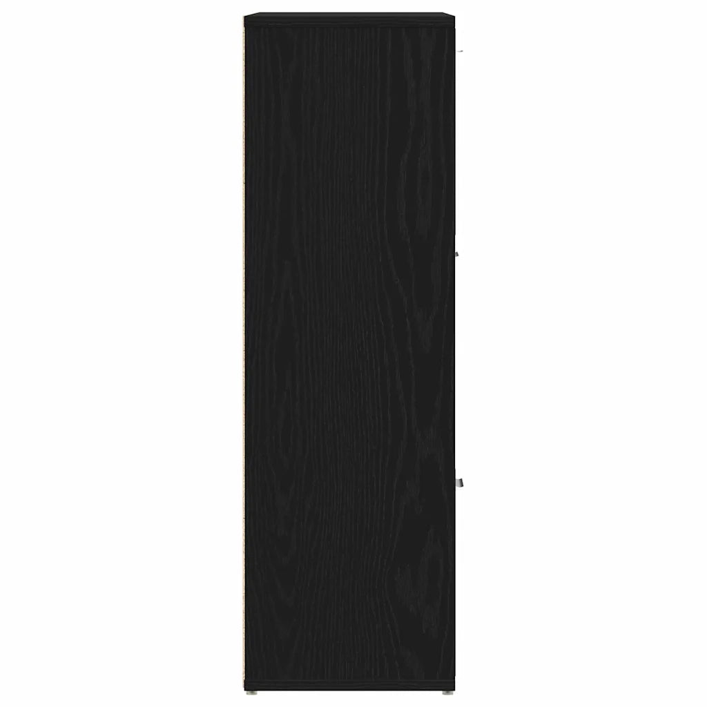 Libreria Rovere Nero 90x28x90 cm in Legno Multistrato 862503