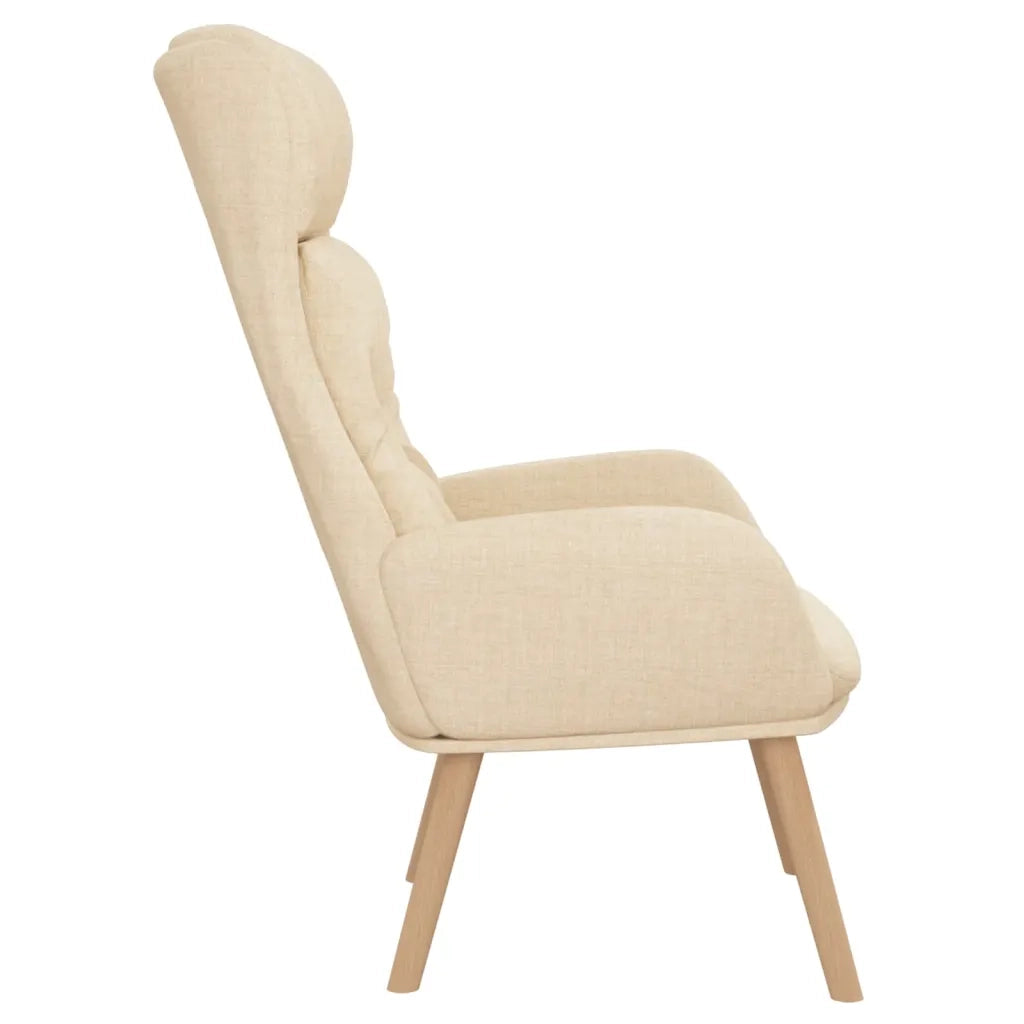 Poltrona Rilassante Crema in Tessuto 341292