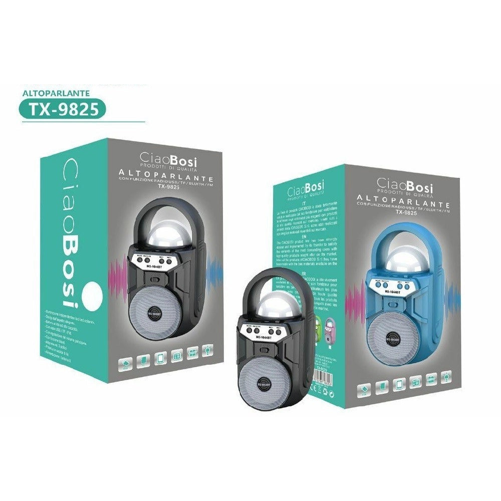 Trade Shop - Cassa Speaker Altoparlante Bluetooth Portatile Tx-9825 Fm Tf Usb Aux Ricaricabile -