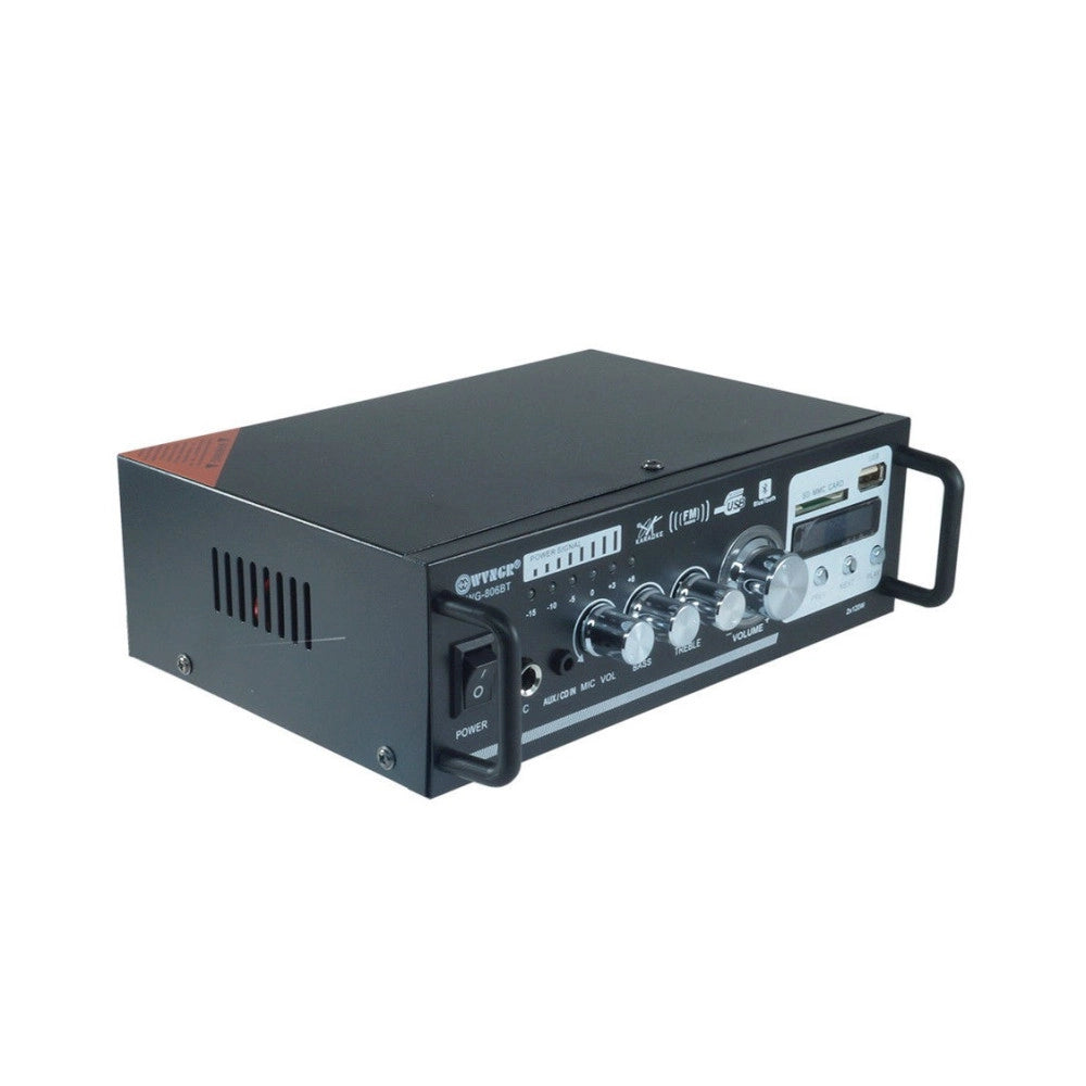 Trade Shop - Amplificatore Audio Stereo 2 Canali Bluetooth Microfono Usb Sd Mp3 Karaoke 806bt -