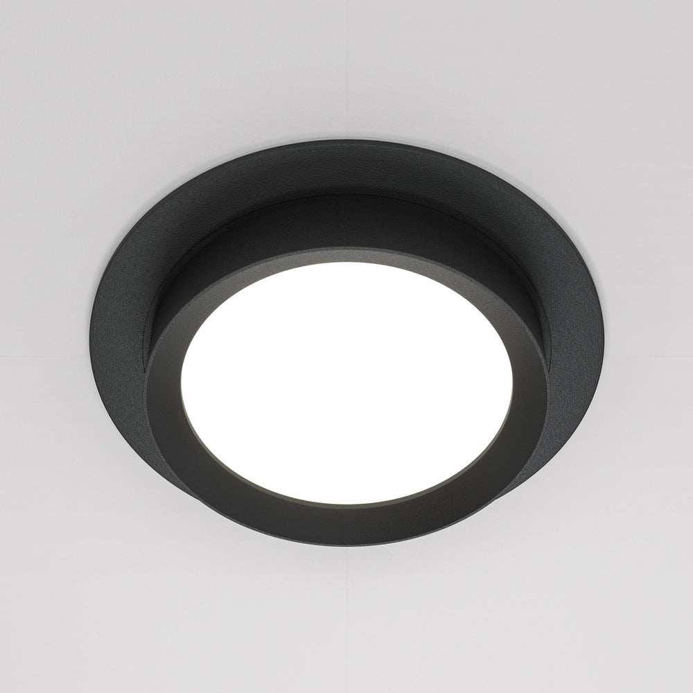 Maytoni Hoop faretto incasso tondo nero GX53 15W IP20