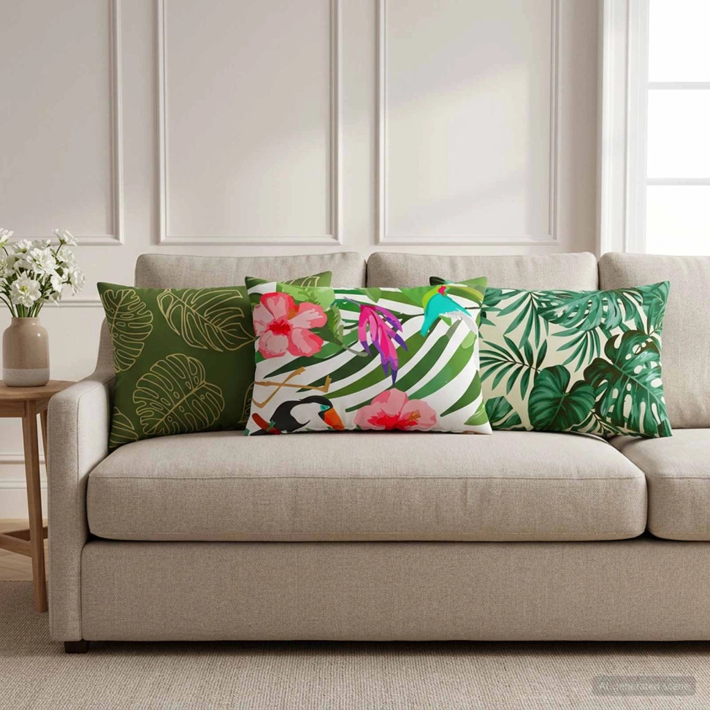 Federa 2 pcs HEERLEN Design a foglia 40 x 60 cm Poliestere 909297