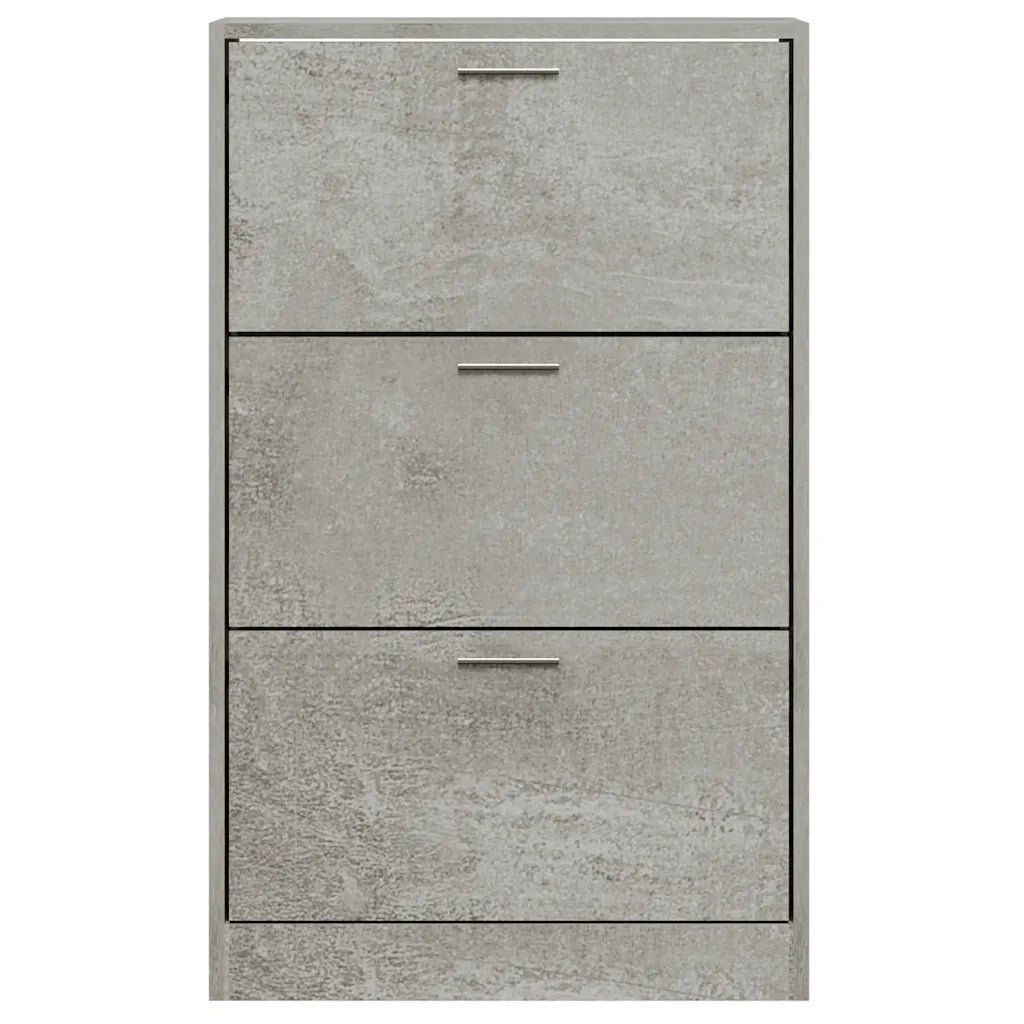 Scarpiera Grigio Cemento 63x24x103 cm in Legno Multistrato 342553