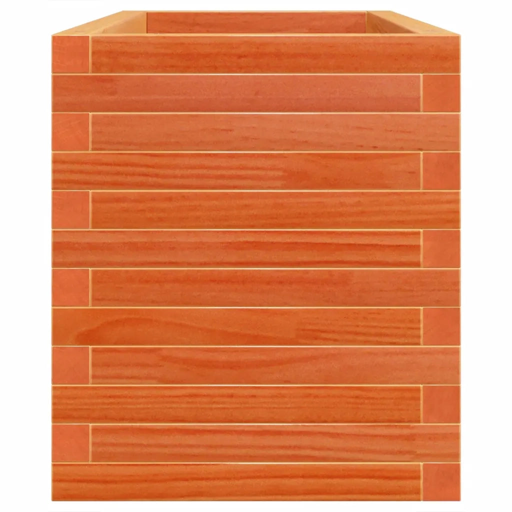 Fioriera Giardino Marrone Cera 110x40x46 cm Legno Massello Pino
