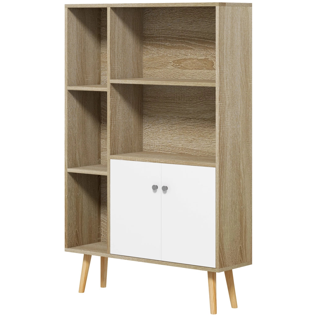 Libreria scandinava ¨C zephmum ¨C bianco 5 ripiani 80x24x123 cm